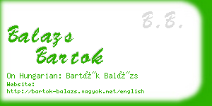 balazs bartok business card